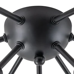 9-Light Layered Glass Bubble Sputnik Semi Flush Chandelier
