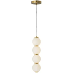 4-Light LED Frosted Glass Strand Globe Pendant Light