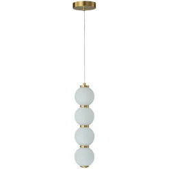 4-Light LED Frosted Glass Strand Globe Pendant Light