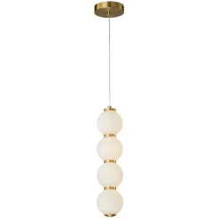 4-Light LED Frosted Glass Strand Globe Pendant Light