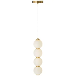 4-Light LED Frosted Glass Strand Globe Pendant Light