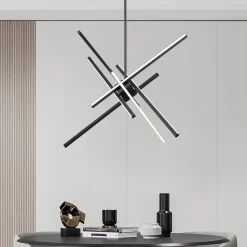 6-Light LED Rod Sputnik Chandelier