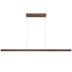 1-Light Modern Minimalist LED Wood Linear Chandelier