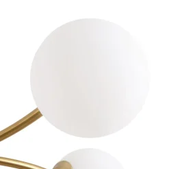 15-Light Opal Glass Globe Bubble Sputnik Branch Chandelier