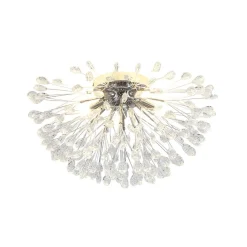 Luxury Bloom Dandelion Crystal Semi Flush Mount