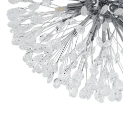 Luxury Bloom Dandelion Crystal Semi Flush Mount