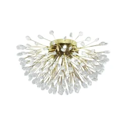 Luxury Bloom Dandelion Crystal Semi Flush Mount