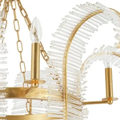 Luxury Gold Foiled Chic Antique Crystal Floral Chandelier