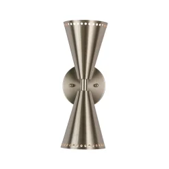 Mid-Century Modern 2-Light Up Down Cone Wall Sconce