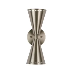 Mid-Century Modern 2-Light Up Down Cone Wall Sconce