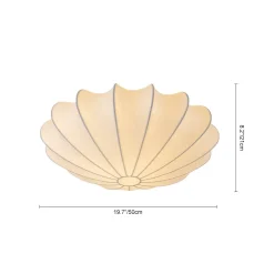 Mid-Century Modern White Flush Mount Light