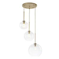 Minimalist Cluster Clear Glass Globe 3-Light Pendant