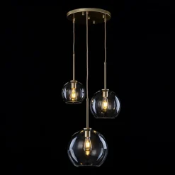 Minimalist Cluster Clear Glass Globe 3-Light Pendant