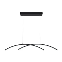 Minimalist Dimmable LED Black Arched Island Chandelier