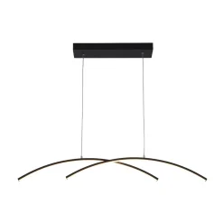 Minimalist Dimmable LED Black Arched Island Chandelier