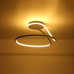 Minimalist Dimmable LED Ribbon Semi Flush Mount DIP Switch