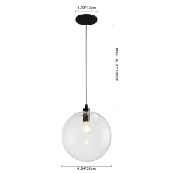 Minimalist Glass Globe Pendant Light
