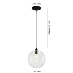 Minimalist Glass Globe Pendant Light