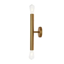 Minimalist 2-Light Linear Tube Vanity Wall Sconce