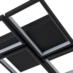Minimalist 4-light Rectangular Dimmable LED Semi Flush Mount