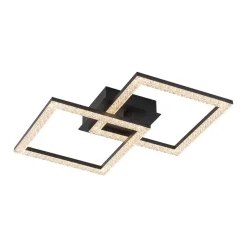 Minimalist 2-light Square Dimmable LED Semi Flush Mount