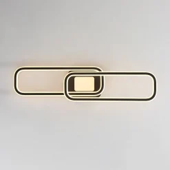 Minimalist Linear Rectangular Ring Dimmable LED Ceiling Light