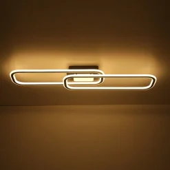 Minimalist Linear Rectangular Ring Dimmable LED Ceiling Light