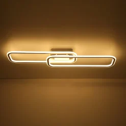 Minimalist Linear Rectangular Ring Dimmable LED Ceiling Light