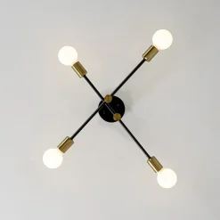 Minimalist Linear Tiered Sputnik Semi Flush Ceiling Light