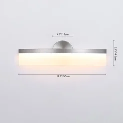 Minimalist Nickel Arched Dimmable LED Vanity Wall Light