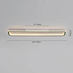 Minimalist Streamlined Rectangular Warm LED Ceiling Light