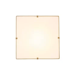 Modern Brass White Fabric Tapered Cage Pendant Light
