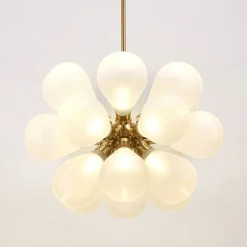 Modern Cluster Frosted Glass Bubble Chandelier