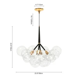 Modern Cluster Glass Bubble Chandelier