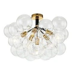 Modern Cluster Glass Bubble Chandelier / Semi Flush