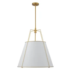 Modern Fabric Conical Drum Cage Pendant Light