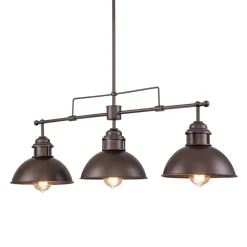 Modern Farmhouse 3-light Island Pot Lid Dome Pendant