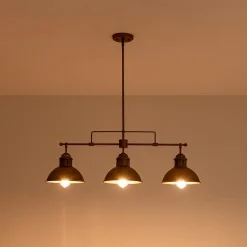 Modern Farmhouse 3-light Island Pot Lid Dome Pendant