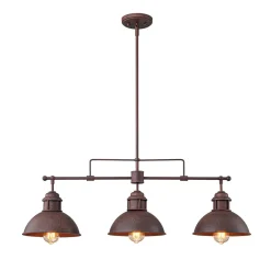 Modern Farmhouse 3-light Island Pot Lid Dome Pendant