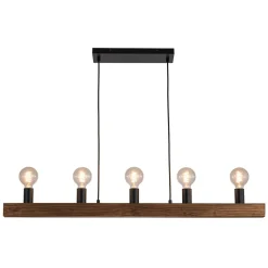 Modern Farmhouse Pine Wooden Linear Island Chandelier