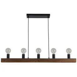 Modern Farmhouse Pine Wooden Linear Island Chandelier