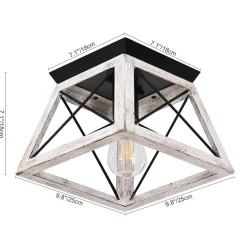 Modern Farmhouse Square Flush Mount Light