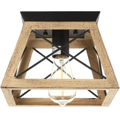 Modern Farmhouse Square Flush Mount Light