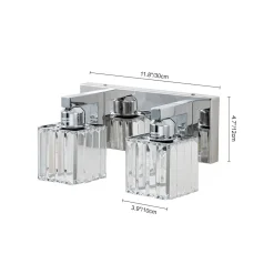 Modern Glam Crystal Bathroom Vanity Wall Lamp