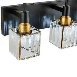 Modern Glam Crystal Bathroom Vanity Light