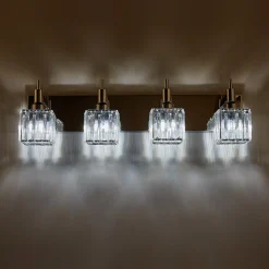 Modern Glam Crystal Bathroom Vanity Light