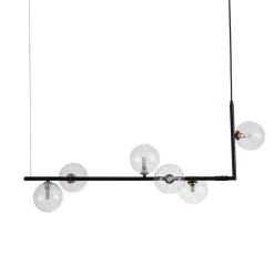 Modern Glass Bubble Kitchen Island Linear Pendant