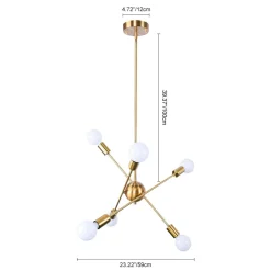 Modern Globe Linear Sputnik Chandelier