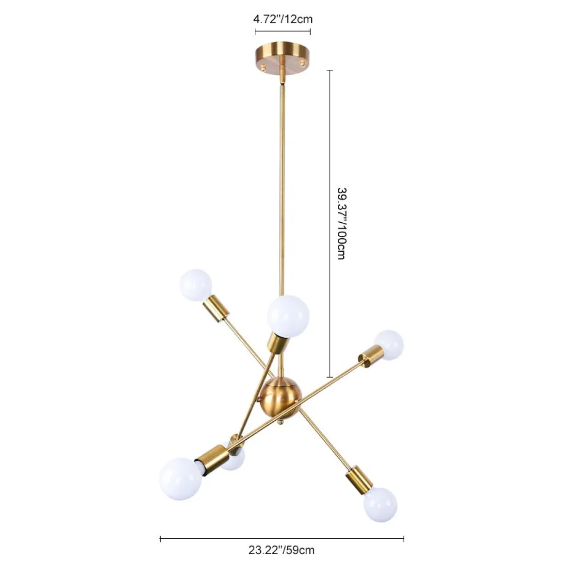 Modern Globe Linear Sputnik Chandelier