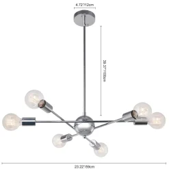 Modern Globe Linear Sputnik Chandelier